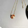 Designer Charm v Gold Edition Lucky Seven Star Ladybug Colar para mulheres revestidas com jóias de corrente de corolla de corolla vermelha de luxo de 18k Rose Light