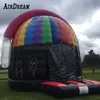 4mlx4mwx4mh (13,2x13.2x13.2ft) Tema de festa de alta qualidade Rainbow Rainbow Colorful Inflatable DiscO dancing Music Dome Castle Bouncy Pumping Bouncer