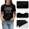 Polos femminile Crayon rotte Still Colour Citazioni ispiratrici T-Shirt Kawaii Casa da stampa animale per ragazze per ragazze T-Shirt