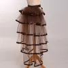 Kadınlar Punk Puffy Furfle Tutu Bustle Etek Seksi Steampunk Kokteyl Partisi Tion Supverkt Gotik Tül Etek Kadın İçin 240426