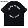 Hip Hop Übergroße Männer T -Shirt Streetwear Letter Symbol bedruckte Linie Designer T -Shirt Harajuku T -Shirt Kurzarm Tops 240426