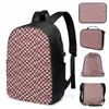 Zaino divertente stampa grafica rossa nera su pattern USB Charge Men Borse da donna Bag Bag Travel Laptop