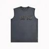 24SS NIEUWE Designer Tanktops For Men and Women Fashion Trendy Brand Mouwloze T -shirts Ademend en Cool Summer Cotton Vest Zjbam006 Luipaard Printbrief afdrukken Vest