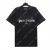 Palm PA HARAJUKU 24SS Summer Letter Printing Spray Paint Logo T Shirt pojkvän gåva Löst överdimensionerad hiphop unisex kort ärmälskare stil tees änglar 2273 pnj