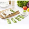 Mit Cutter Mandoline 5 Schälere Gemüse Edelstahl Blatt Karotten -Reis -Zwiebel -Slicer -Küchenzubehör Werkzeuge