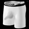 Underpants 3/6 Pcs Mens Underwear Boxer Briefs Cotton Soft Breathable Pouch Boxers Quick Dry Sports Fitness Long Leg Boxershorts