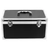 Storage Boxes Bins Alloy Portable Housing Tool Container Parts Black Hard Box Aluminum Multi functional Home Use Q240506