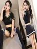 Plus taille xxl4xl femmes cosplay lingerie étudiant uniforme set dames costume costume babydoll robe minikirt upfit5099024