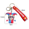 Keychains en peluche anime L'incroyable Circus numériques Keychains Cartoon Figure Dolls Sac Pendant bijoux Trinket Car Key Ring Key Chain Chain Holiday Gifts T240506