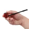 Tillbehör Långt Briar Pipe Multi Choice Rak rökning Tobaksrör Bästa Briar Trärör 3mm Filter Retning Pipe Set