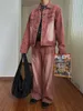 Męskie dżinsy Reddachic Patchwork Vintage różowy worek mężczyźni w trudnej sytuacji Bieled Bleached Casual Gread Noce Denim Pants Korean Y2K Streetwear