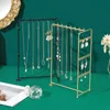 Стоялка для ювелирных украшений на рабочем столе висеть в ювелирных украшениях с базой и золотой рамой Q240506