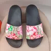 35-45 designer Sandals Italy Slippers paris New Rubber Slides Sandals Floral Brocade Women Men Slipper Flat Bottoms Flip Flops Womens Fashion Striped Beach AAAAA+