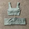 Kvinnor sömlösa yogoret Set gymträningskläder för kvinnlig push up bh hög midja leggings sexig fitness sportkläder sportdräkter 240507