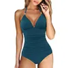 Frauen Badebekleidung 2024 Sexy One -Stück Tankini Plus Size Badebode Frauen Schwarz Halfter Heiße Monokini Badeanzug Push Up Badeanzug hoher Taille Bodysuit T240505