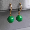 Bengelen kroonluchter een paar Jadeite Aspergillus flavus edelsteen diy oorbellen 18k oorhaken modieuze accessoires xw