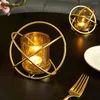 Bougeoirs Golden Whited Fir Glass Solder Living Room Decoration For Dining Table Decor Nordic Wedding Centorpiece Home