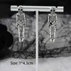 Dangle żyrandol Nowy Halloween Skull Wiselant Kolczyki Women Fashion Punk Charm Ghost Spider Web Kolki