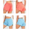 LL Women Yoga Outfits Short Foded Running Shorts With Zipper Pocket Gym Ladies Casual Sportswear For Girls Training Fitness AB0160 513