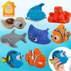 Bathy zabawki do kąpieli dziecięcej Znalezienie ryb dzieci pływak w sprayu woda ściskająca aqua miękka gumowa łazienka bawi się zwierzęta kąpiel zabawka dla dzieci D240507