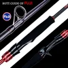 Biutifu Traveller che gira fuji esca mini canna da pesca a roccia 1.8/2.1/2.4/2.7/3.0m in baitcasting in carbonio Fast 5-42G 240425