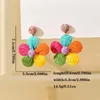 Kolczyki stadnorskie bohemia letnia ręka Made vintage lafite trawa tkanina kolorowe kwiaty kropla dla kobiet podróżne prezenty biżuterii