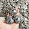 Figurines décoratives coeur spirituel loveyooperlites sphère sodalite pierre scintillante guérison de quartz boule de cristal pour la décoration