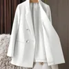 Elegante Mulheres Sólidas Blazers Casual Office Lady Suits Jacket Tops Fashion Moda de manga comprida feminina Blazer Coat Spring Autumn 240507