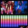 Andere evenementenfeestjes RGB LED GLOW FOAM STIK STICK Cheer Tube Colorf Licht in The Dark Birthday Wedding Festival Decoraties Drop Dhmwz