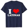 T-shirts pour hommes T-shirt pour hommes I Love Latinas Men Tops Vêtements décontractés