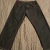 Женские джинсы Американский харадзюку с рисунком вышиты черные женщины моды моды Y2K.