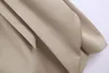 Юбки 2024 Spring Women Fashion с завязкой собраны передняя щель плиссированная юбка Винтаж высокая талия задняя молния