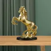 Rzeźby żywica nowoczesne figurki koni statuetki zwierzęce na pulpit półki do domu dekoracja rzemieślnicza