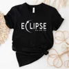 T-shirt femminile 2024 Eclissi solare totale 8 aprile Shirt harajuku astronomia amante camicie North America Tour ts Astronomy tops unisex casual tops t240507