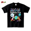 Familienübereinstimmende Outfits Outer Space Family Matching Kleidung Outfits Kinder T -Shirt Astronaut Geburtstagshemd Custom Space Party Jungen Kleidung Outfit Sommer D240507