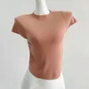 Côtes de blouses pour femmes Trake plissé rose t-shirt Femme Slim Fit