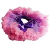 Robe tutu bébé Petti Tutu Jupe Soft Tulle Jupe Suit pour la fête d'anniversaire Dance Toddler Girls Jupe légère violet avec ourlet rose D240507