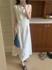 Vestidos de fiesta Alien Kitty Work Wear Gentle Maxi Vestido Slim Women Summer Vintage 2024 Sole Mleeveless Office Casual Lady Elegant