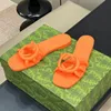 Designer Sandaler G Slides tofflor Women Flat Beach Jelly Script Orange Fall Mules Outdoor Waterproof Luxury Sandals Summer Size 35-41