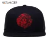 Hatlanderoriginal Black Baseball Caps for Boys Girls Summer Sun Sun Chaps Embrodery Lion Mesh Snapbacks Hip Hop Bone Trucker Hat 2011586816