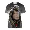 T-shirts masculins 3d animal graphique T-shirt d'été pour hommes Brésil Jujitsu enthousiaste luttle Vêtements surdimensionnés t Casual Owck Short Slve Top T240505