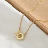 Femmes élégantes eefs Gift micro pave faire un collier pendent gold plaqué inoxydable Ste