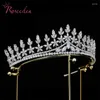 Clip per capelli Donne CZ Accessorio Cz Design regalo damigella d'onore zirconia zirconia tiara sposa gioielli a corona di nozze re4790