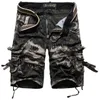 Summer Wear Military Tactical Shorts Shorts retrò mimetico rughe sciolte di cotone multista