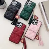 Новый iPhone 15p Phone Flip Card Case подходит для Apple 13 Кожаный алмазный защитный чехол, 12 высококачественных роскошных