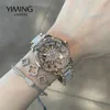 Ceramiczny zegarek damski 2024 NOWOŚĆ Women Mały i luksusowy urok Full Diamond Full Sky Star Mechanical Watch