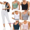 Fashion Ll-Tops sexy Frauen Yoga Sport Unterwäsche BH Damen Nicht-Stahlring-Polster Unterstützung exponierter Nabel Top Yoga Sportweste