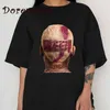 T-shirt féminin Chris Brown Graphic T-shirt Mens Hip Hop Vintage Vintage Cotton Mens Courte à manches Black T-shirt 90S UNISEX STREET Clothingl2405