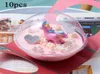 Present Wrap 10st Transparent Open Plastic Clear Present Box Decoration Cake Container Portable Mousse Ball Round1508335