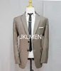 Herenpakken Blazers 2023 Heren knappe casual 2-delige set trouwjurk open rapel schoonheidsbedrijfsbaljas Q240507